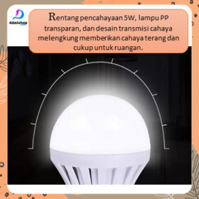 Bola Lampu Emergency Led Darurat Mati Lamp Konduktif Grafena Eksperimen Uji Serat 5 Watt - Foto 2