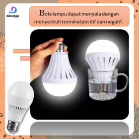Bola Lampu Emergency Led Darurat Mati Lamp Konduktif Grafena Eksperimen Uji Serat 5 Watt - Foto 3