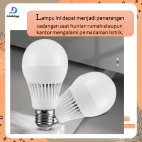 Bola Lampu Emergency Led Darurat Mati Lamp Konduktif Grafena Eksperimen Uji Serat 5 Watt - Foto 4