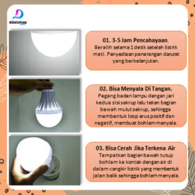 Bola Lampu Emergency Led Darurat Mati Lamp Konduktif Grafena Eksperimen Uji Serat 5 Watt - Foto 7