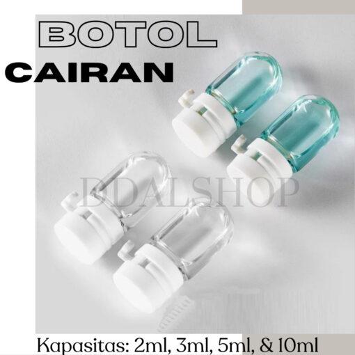 Botol Bohlam Kaca Kosong Travel Bottle Skincare Kosmetik Serum TonerLiquid Medis Refill2ml3ml5ml10ml - Foto 1