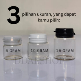 Botol Kaca Pot Cream Skincare Lotion Kosmetik Bottle Mini Travel Jar Kedap Udara Size 5g 10g 15g - Foto 5