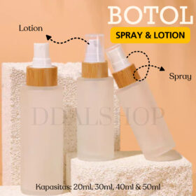 Botol Kaca Spray Cairan Pump Airless Lotion Bottle Refill Aesthetic Travel Size 20ml 30ml 40ml 50ml - Foto 1