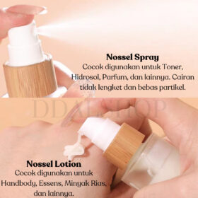 Botol Kaca Spray Cairan Pump Airless Lotion Bottle Refill Aesthetic Travel Size 20ml 30ml 40ml 50ml - Foto 3