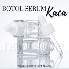 Botol Kaca Tetes Serum Essence Kosong Pipet Bottle 10ml 15ml 30ml Bening - Foto 1