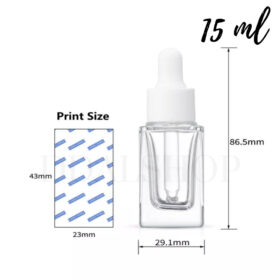 Botol Kaca Tetes Serum Essence Kosong Pipet Bottle 10ml 15ml 30ml Bening - Foto 8