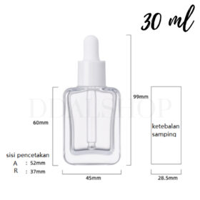 Botol Kaca Tetes Serum Essence Kosong Pipet Bottle 10ml 15ml 30ml Bening - Foto 9