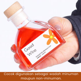 Botol Kaca Unik Estetik Premium Tutup Kayu | Bottle Kemasan Hampers, Souvenir, Minuman Syrup - Foto 7
