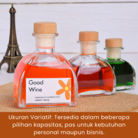 Botol Kaca Unik Estetik Premium Tutup Kayu | Bottle Kemasan Hampers, Souvenir, Minuman Syrup - Foto 9