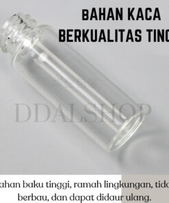 Botol Kosong Essens Cairan Serum Skincare Oil Medis Kaca Transparan Bottle Size 1ml 2ml 3ml 4ml 5ml - Foto 2