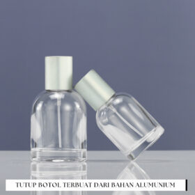 Botol Kosong Parfum Spray Semi Press Parfume Bottle Travel Bahan Kaca Tebal Tutup Botol Alumunium - Foto 2