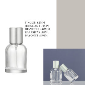 Botol Kosong Parfum Spray Semi Press Parfume Bottle Travel Bahan Kaca Tebal Tutup Botol Alumunium - Foto 5