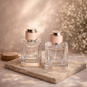 Botol Kosong Refil Spray Press Parfum Bottle Kaca Tebal Tutup Kayu Siinder Aesthetic 30ml 50ml 100ml - Foto 5