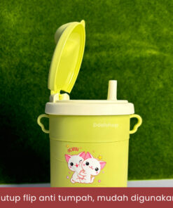 Botol Minum Anak Fun Jug Tumbler TwinTulipware Karakter Lucu 600ml BPA Free FoodGrade Tali selempang - Foto 2