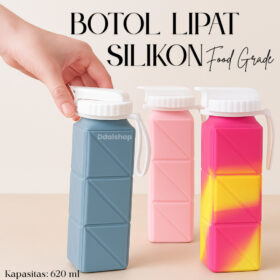 Botol Minum Lipat Silikon 620ml BPA Free Food Grade Portable Anti Bocor Travel Outdoor - Foto 1