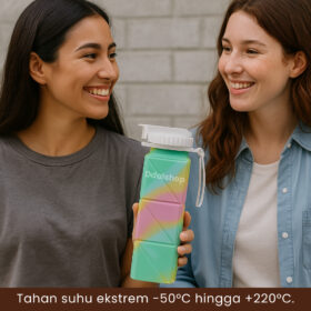 Botol Minum Lipat Silikon 620ml BPA Free Food Grade Portable Anti Bocor Travel Outdoor - Foto 5