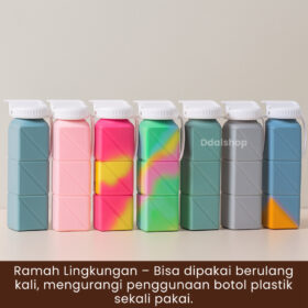 Botol Minum Lipat Silikon 620ml BPA Free Food Grade Portable Anti Bocor Travel Outdoor - Foto 6