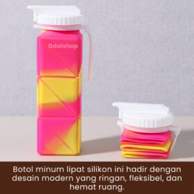 Botol Minum Lipat Silikon 620ml BPA Free Food Grade Portable Anti Bocor Travel Outdoor - Foto 7