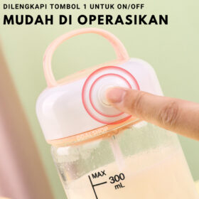 Botol Minum Portable Shaker Bottle Pengaduk Otomatis Botle Gym Protein Shake Anti Tumpah Free Kable - Foto 2