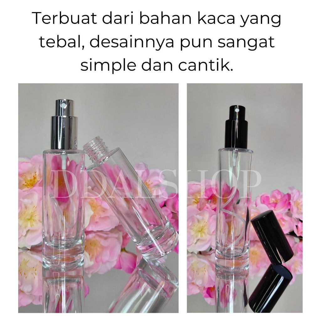 Botol Parfum Drat Ulir Bottle Spray Refill Kaca Isi Ulang Tinggi Travell Size 30ml 50ml Good Quality - Foto 3