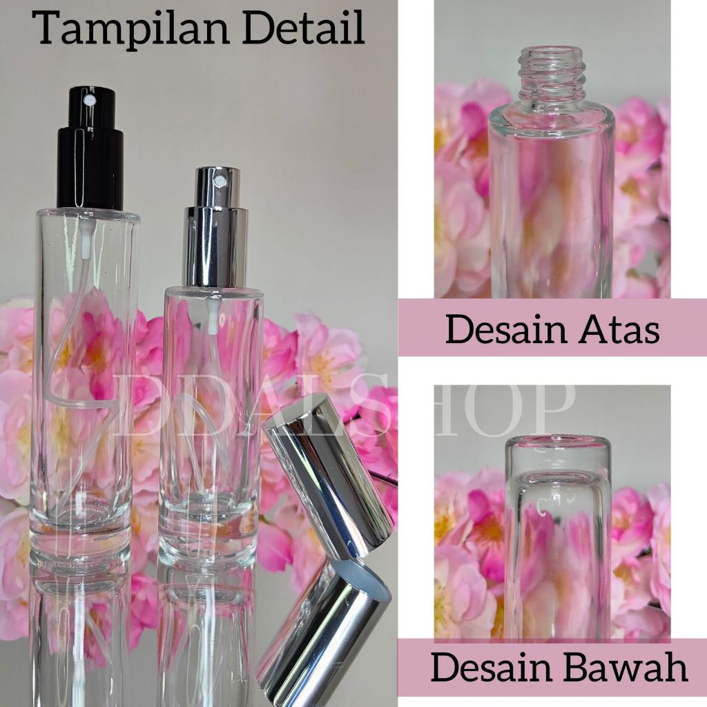 Botol Parfum Drat Ulir Bottle Spray Refill Kaca Isi Ulang Tinggi Travell Size 30ml 50ml Good Quality - Foto 5