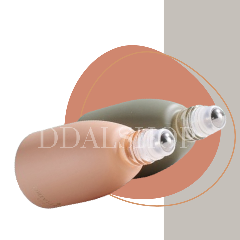 Botol Parfum Kaca Aesthetic Roll On Unik Lucu Bottle Travel Premium Size 12Ml Dengan Tutup Kayu - Foto 4