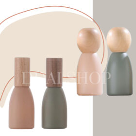Botol Parfum Kaca Aesthetic Roll On Unik Lucu Bottle Travel Premium Size 12Ml Dengan Tutup Kayu - Foto 6