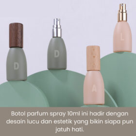 Botol Parfum Kosong Mini 10ml Spray Kaca Aesthetic Praktis untuk Travel Refill Desain Unik - Foto 5