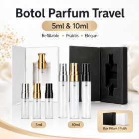 Botol Parfum Kosong Travel Mini Refill Spray 5ml 10ml dengan kotak kemasan untuk souvenir - Foto 1