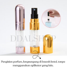 Botol Parfum Kosong Travel Mini Refill Spray 5ml isi ulang Parfume Bottle Unik Portable - Foto 5