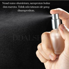 Botol Parfum Spray Aesthetic Bottle Kaca Drat Ulir Refill Isi Ulang Travel 10ml Tutup Kayu Cantik - Foto 2