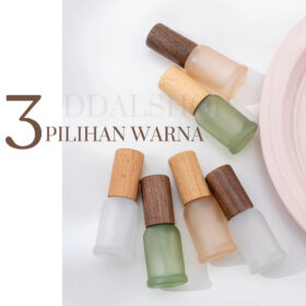 Botol Parfum Spray Aesthetic Bottle Kaca Drat Ulir Refill Isi Ulang Travel 10ml Tutup Kayu Cantik - Foto 5