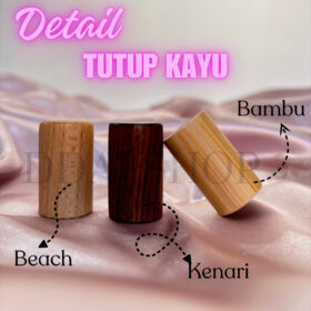 Botol Parfum Spray Kaca Isi Ulang Bottle Kosong Drat Ulir Bening Transparan Refill Travel Size 5ml 7ml 8ml 10ml 12ml 14ml 15ml Tutup Kayu - Foto 9