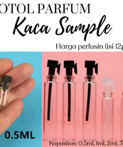 Botol Parfume Mini Kaca Kecil Refill  Tester 0,5ml 1ml 2ml 3ml Tabung Reaksi - Foto 2