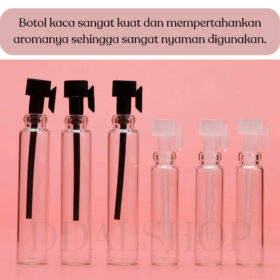 Botol Parfume Mini Kaca Kecil Refill  Tester 0,5ml 1ml 2ml 3ml Tabung Reaksi - Foto 4