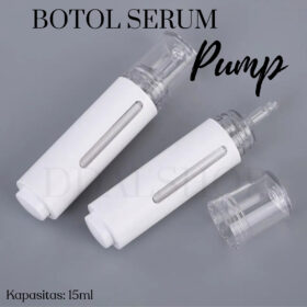 Botol Serum Pump 15ml Airless Pump Tempat Serum refill Bottle Travel Kosmetik Bahan PET - Foto 1