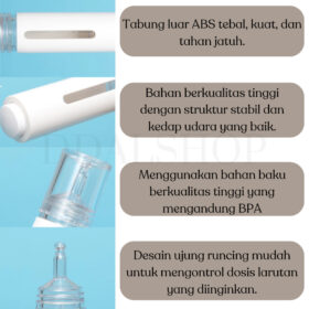 Botol Serum Pump 15ml Airless Pump Tempat Serum refill Bottle Travel Kosmetik Bahan PET - Foto 7