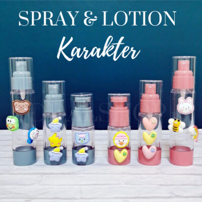 Botol Spray Pump Airless Bottle Skincare Cairan And Lotion Wadah Kosong Karakter Plastik 15ml 30ml 50ml - Foto 1