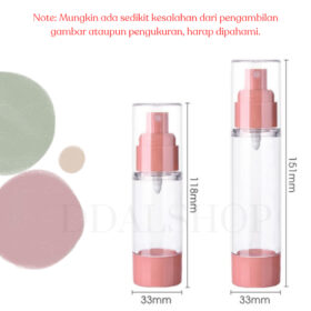 Botol Spray Pump Airless Bottle Skincare Cairan And Lotion Wadah Kosong Karakter Plastik 15ml 30ml 50ml - Foto 2