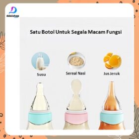 Botol Susu dan minum Bayi dot spoon multifungsi bahan silikon neck soft touch anti sedak - Foto 4