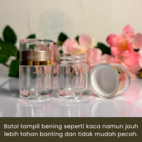 Botol Toples Wadah Obat Kapsul PS Food Grade Bening Tebal Seperti Kaca Tempat Vitamin Unik Aesthetic - Foto 5