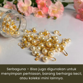 Botol Toples Wadah Obat Kapsul PS Food Grade Bening Tebal Seperti Kaca Tempat Vitamin Unik Aesthetic - Foto 6