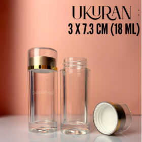 Botol Toples Wadah Obat Kapsul PS Food Grade Bening Tebal Seperti Kaca Tempat Vitamin Unik Aesthetic - Foto 9