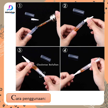 Botol Travel Pen Brush Kuas Kosong Concealer Vitamin Kuku Kosmetik Bibir Lipgloss - Foto 4