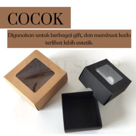 Box Gift Hampers Kotak Kado Aesthetic Hardbox Perhiasan Hadiah Souvenir Mika Transparan - Foto 4