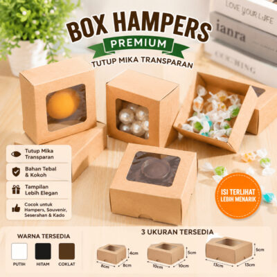 Box Hampers Seserahan Kardus Gift Aesthetic Kotak Hantaran Souvenir Hardbox Makanan Coklat Praline - Foto 1