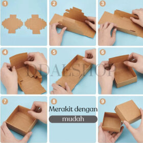 Box Hampers Seserahan Kardus Gift Aesthetic Kotak Hantaran Souvenir Hardbox Makanan Coklat Praline - Foto 9