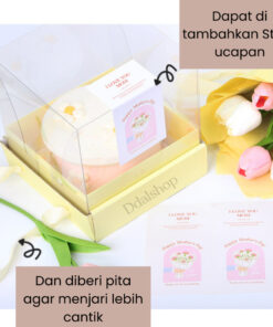 Box Hampers Souvenir Hantaran Mika Plastik Kotak Kue Ulang Tahun Brownies Kemasan Makanan Food Grade - Foto 2