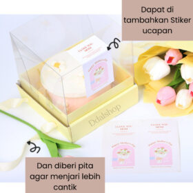 Box Hampers Souvenir Hantaran Mika Plastik Kotak Kue Ulang Tahun Brownies Kemasan Makanan Food Grade - Foto 2
