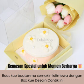 Box Hampers Souvenir Hantaran Mika Plastik Kotak Kue Ulang Tahun Brownies Kemasan Makanan Food Grade - Foto 7